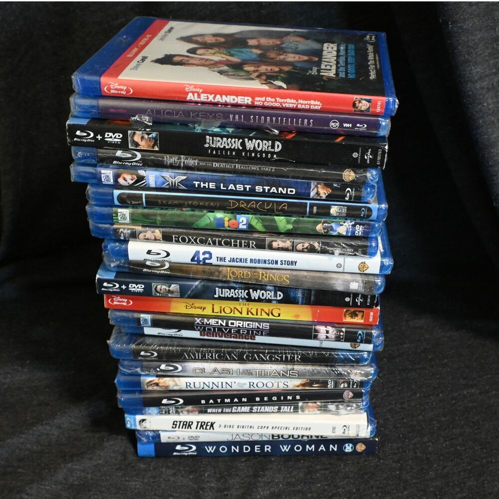 Lot of 22 Sealed New Blu-Ray Movies Different Genres